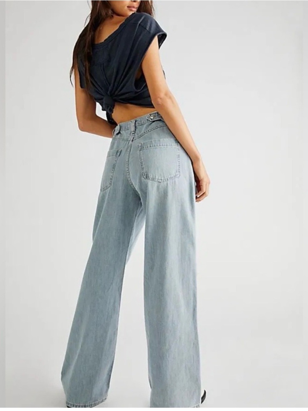WE THE FREE LUCA SUPER SLOUCH Light Wash High-Rise Wide Leg Women’s Jeans tall
